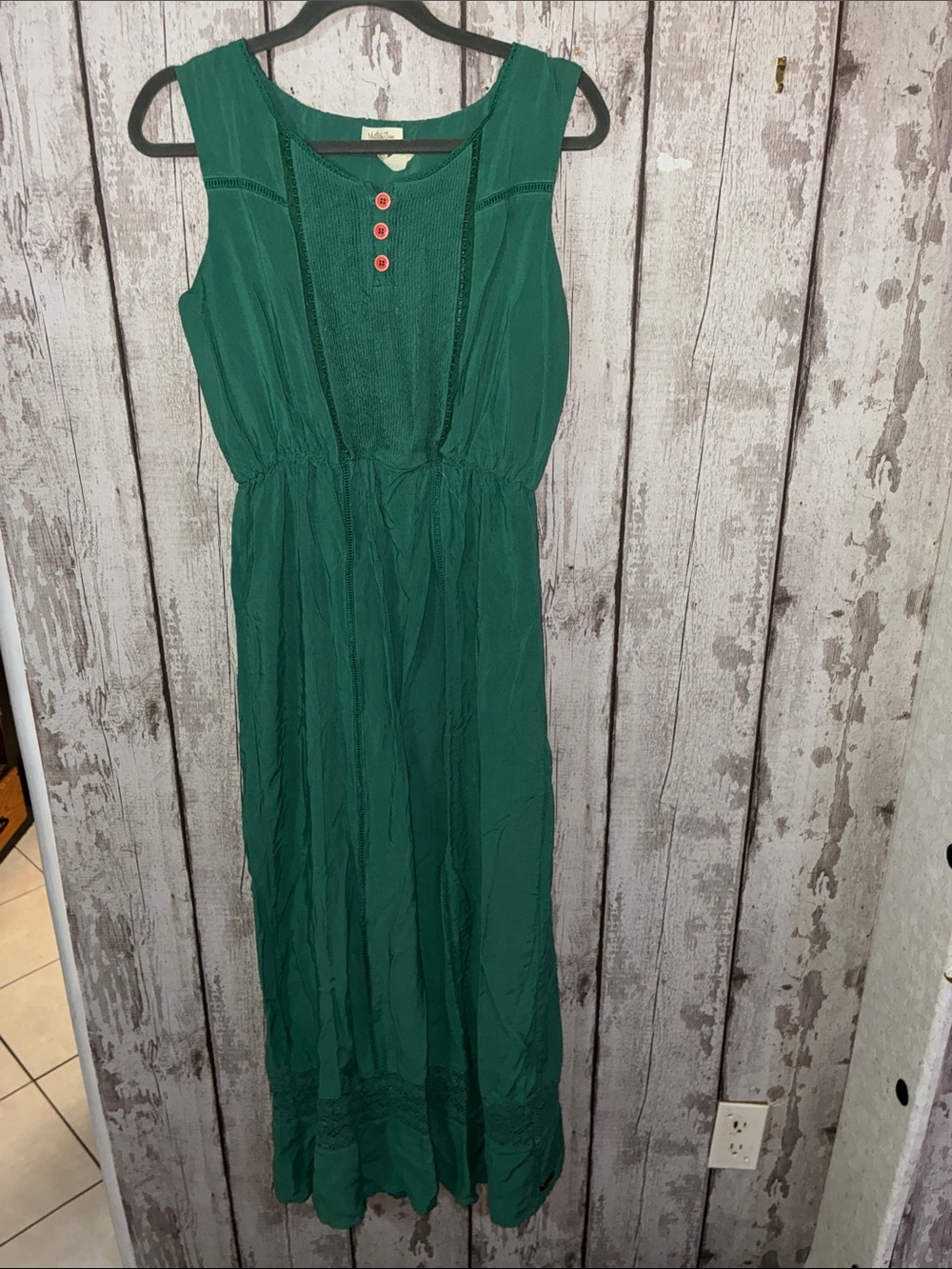 Matilda Jane Jade Green Sleeveless Maxi Dress with Button Detail